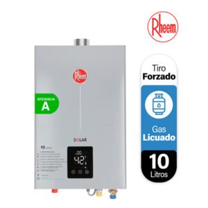 Calefont Digital 10 Litros Gas Natural Tiro Forzado Rheem