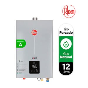 Calefont Digital 12 Litros Gas Natural Tiro Forzado Rheem