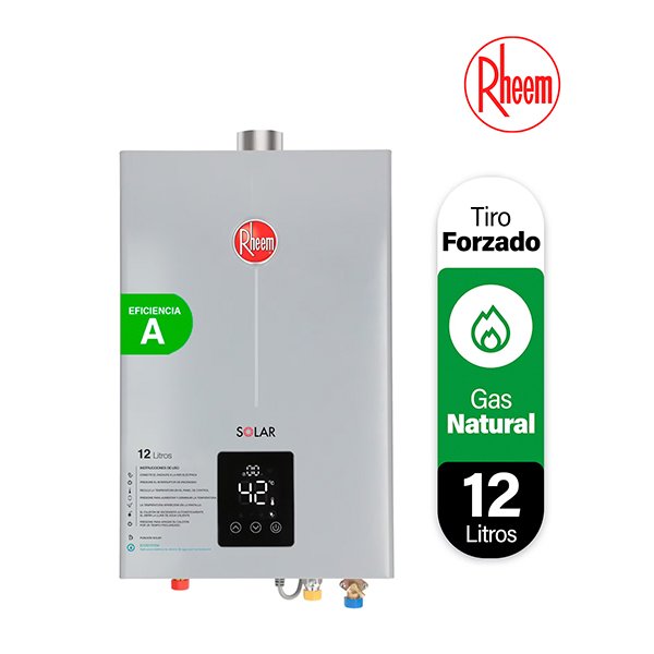 Calefont Digital 12 Litros Gas Natural Tiro Forzado Rheem 1 Calefon 12 Litros Tiro forzado gas natural rheem