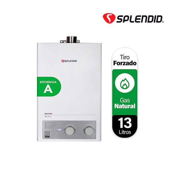 Calefon 13 Litros Tiro Forzado Gas Natural Splendid 1 Calefon 13 Litros Tiro forzado gas Natural Splendid
