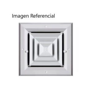 Difusor 25x25 cm de Aluminio con Damper