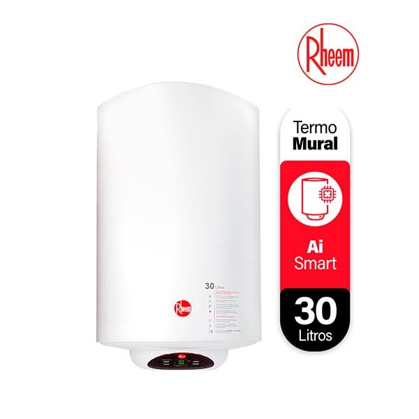 Termo Eléctrico Mural 30 Litros Rheem 220V 1,5Kw 1 termo electrico digital rheem 30 litros